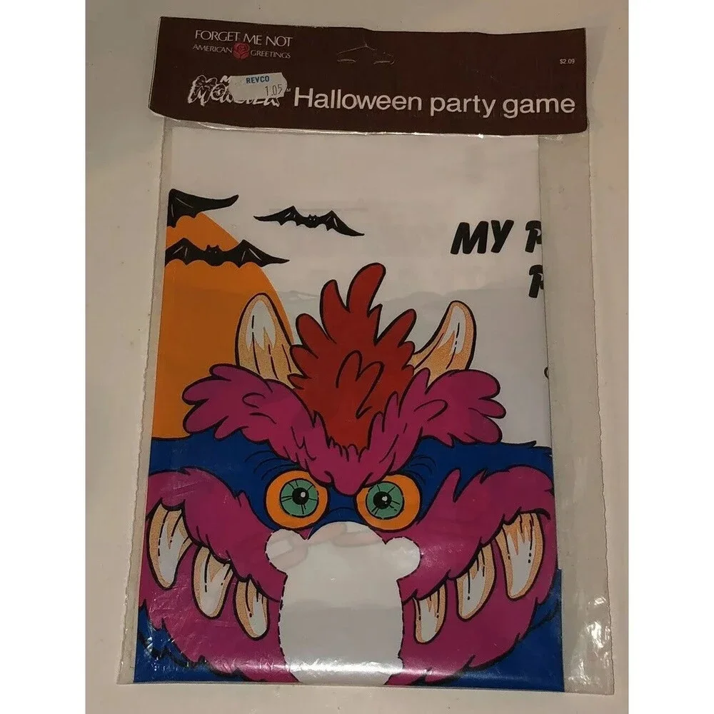 Vintage My Pet Monster 1988 Halloween Party Game Pin The Nose New Sealed RARE